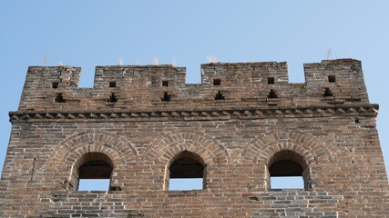 Fototapeta premium The great wall view located in the Jinshan hills near the Peking in China 