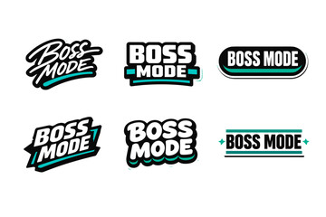 Fototapeta premium Boss mode bold typography sticker design