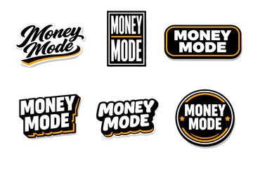 Obraz premium Money mode bold typography sticker design