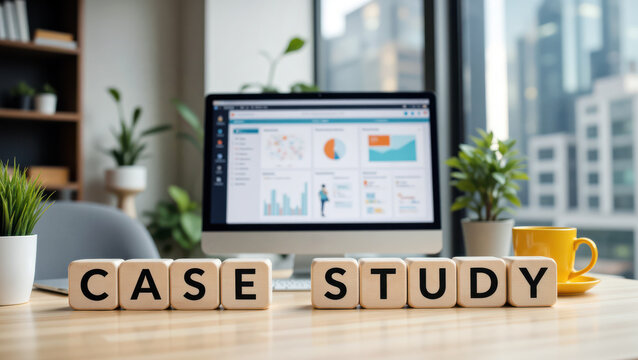 Case study results and business analysis for project review, showing research findings and data validation, market insight and evidence based decision making for strategy and team planning