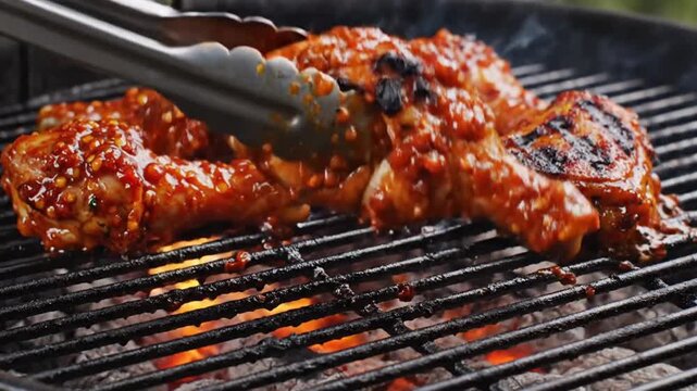 Sticky BBQ Pork Chops on Grill | Juicy Glazed Charred Recipe