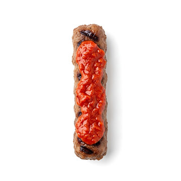 Grilled Minced Meat Sausage with Spicy Red Pepper Paste, Balkan Specialty