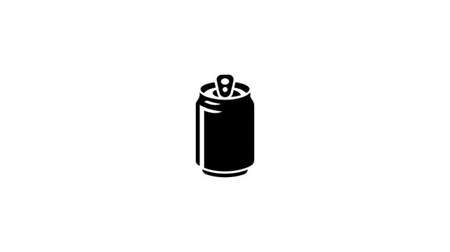 Beer soda can icon loop animation 