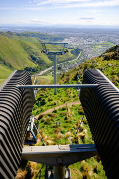 The Top of Christchurch Gondola looking back down at Christchurch
