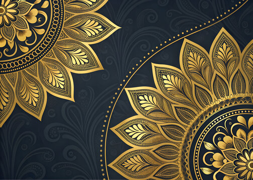 Zari gold motif background