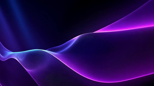 Abstract Wave Patterns in Vibrant Purple and Blue Shades