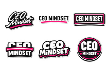 Obraz premium Ceo mindset bold typography sticker design