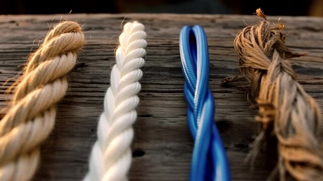 Four Different Color Rope Types.