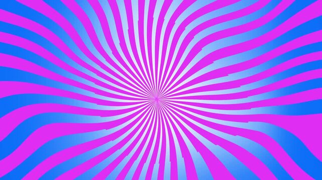 Psychedelic swirl pattern with vibrant electric colors radiating outward animation, Dynamic abstract spiral motion creating energetic visual background, Modern psychedelic swirl animation .