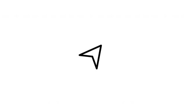 Pointer arrow cursor clicking with spark animation
