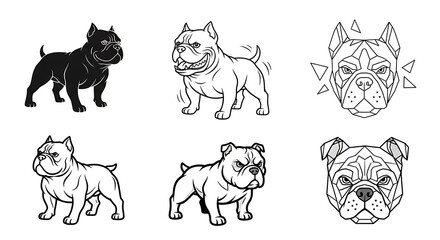 Fototapeta premium Dog breed illustrations