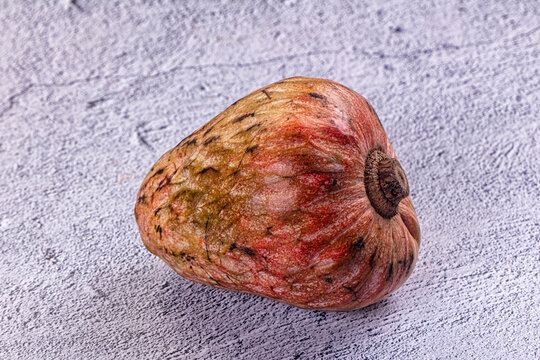 Exotic cherimoya fruit on a wooden table background