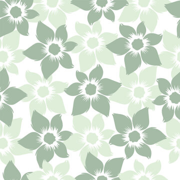 Exotic hand drawn flowers, seamless patterns with floral for fabric, textiles, clothing, wrapping paper, cover, banner, home decor, abstract backgrounds