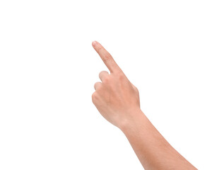 Fototapeta premium Hand is pointing or touching isolated.