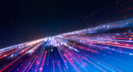 Explosion of Speed line background. representing a conceptual high-tech data display for global business communication and financial security in a modern network environment © noppadon