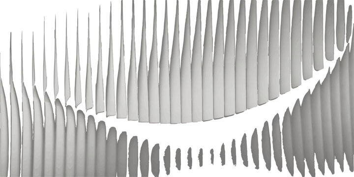 Abstract black and white striped background featuring a macro close-up of old silver metal typewriter hardware and steel pipe equipment isolated for an industrial pattern