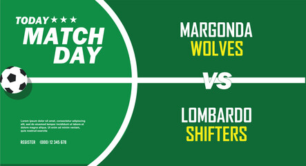 Obraz premium Great simple editable soccer or football matchday vector graphic background design for any media