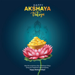 happy Akshaya Tritiya of India. abstract vector illustration design
