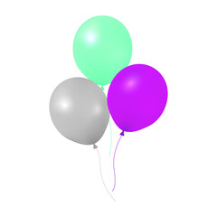 Colorful Balloon Cluster Illustration © ellyana