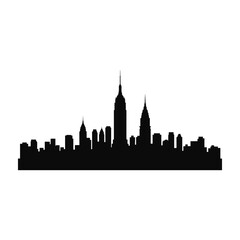 Fototapeta premium New York City Skyline Silhouette