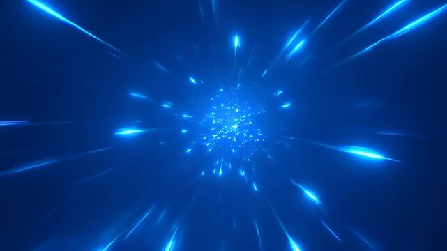 Blue Light Speed Abstract Background for Technology & Science Presentations