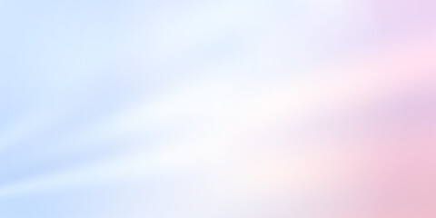 Pastel pink and blue blur backdrop. Light gradient vector banner. Background abstract purple sky. Soft blurred light bg. Pastel gradation water cover design. Blurred color simple wallpaper © MegaShabanov