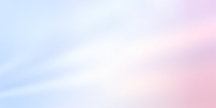 Pastel pink and blue blur backdrop. Light gradient vector banner. Background abstract purple sky. Soft blurred light bg. Pastel gradation water cover design. Blurred color simple wallpaper
