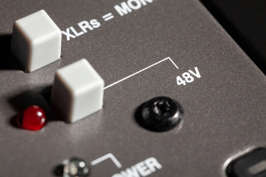 recording mixer 48V microphone phantom power switch