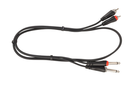 rca ts audio cable path isolated on white