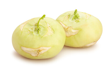 kohlrabi path isolated on white