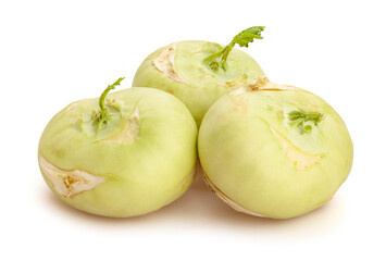 kohlrabi path isolated on white