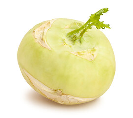 kohlrabi path isolated on white