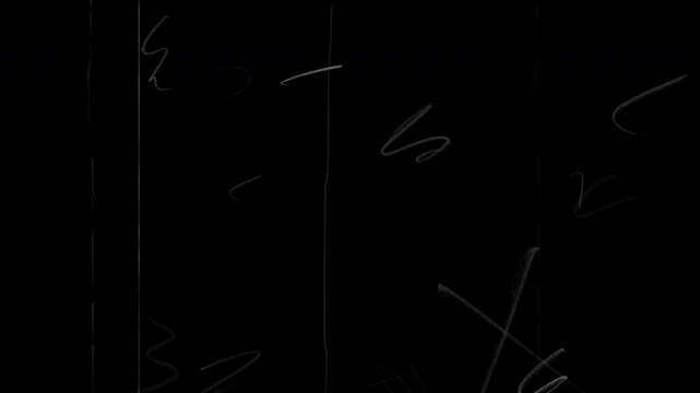 Hand-drawn sketch elements with organic motion, Minimalist chalk style doodle animation,  hand-drawn scribbles and lines animation with alpha channel