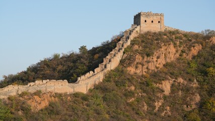Fototapeta premium The great wall view located in the Jinshan hills near the Peking in China 