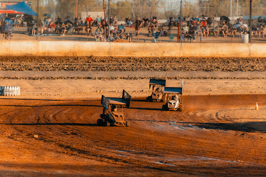Junior Winged Sprint Car race at the Speedway