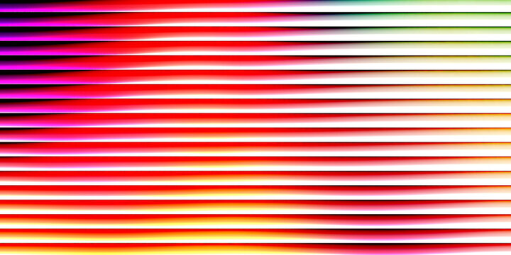 A vibrant digital background featuring horizontal parallel lines with a colorful gradient effect