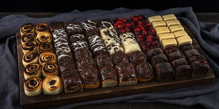 Luxury chocolate gift box with assorted truffles and pralines