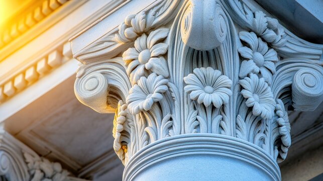 Ornate architectural column capital