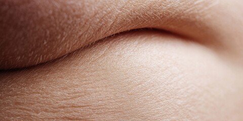 Naklejka premium Extreme close-up macro shot of human skin texture with fine hairs and subtle lines