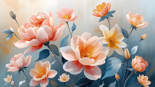 pink flowers background