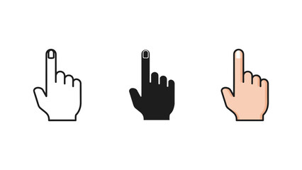 Fototapeta premium three hand gestures approval feedback vote flat design vector illustration
