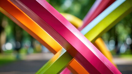 Abstract colorful structure in a park