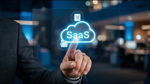 Modern software as a service SaaS digital platform innovation enabling business growth through cloud computing and smart data solutions