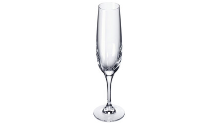 Isolated elegant empty sparkling wine champagne flute clear glass celebration drink © Friedrich