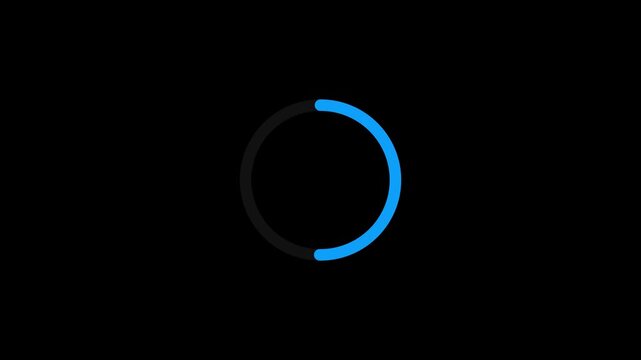 Circular Loading Progress Bar Animation Seamless Loop Green UI Buffering Indicator, App Preloader, Download Status Ring, Modern Technology Interface Motion Graphics