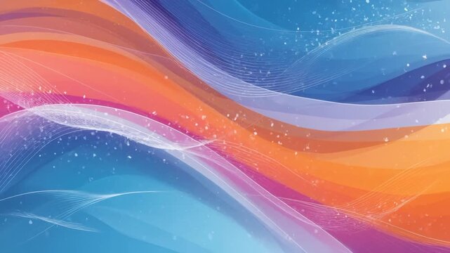 Colorful abstract gradient wave curve background orange blue pink purple flowing modern vector gradient flow art pastel curve creative motion design with soft light snow particle dust texture dynamic
