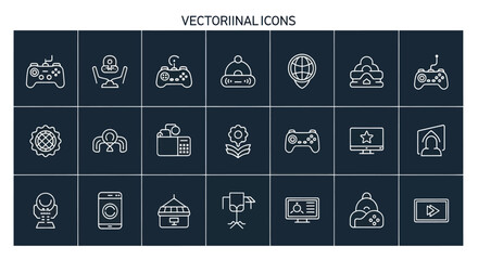 Vector icons set technology gaming and more © Gabriel