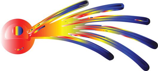 A vibrant abstract illustration of an octopus with colorful tentacles and a head © Salma