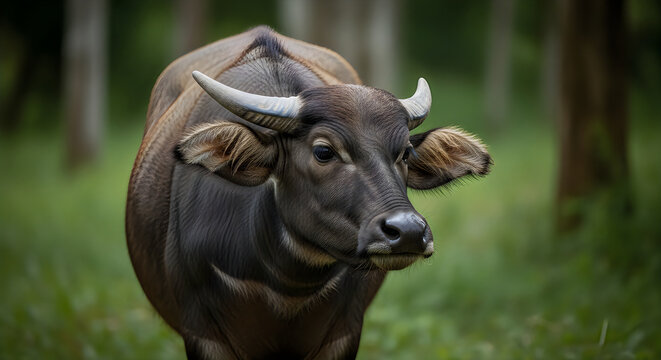 Anoa Dwarf Buffalo in Sulawesi Rainforest

