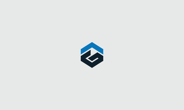 Abstract logo design featuring a geometric shape and letter g